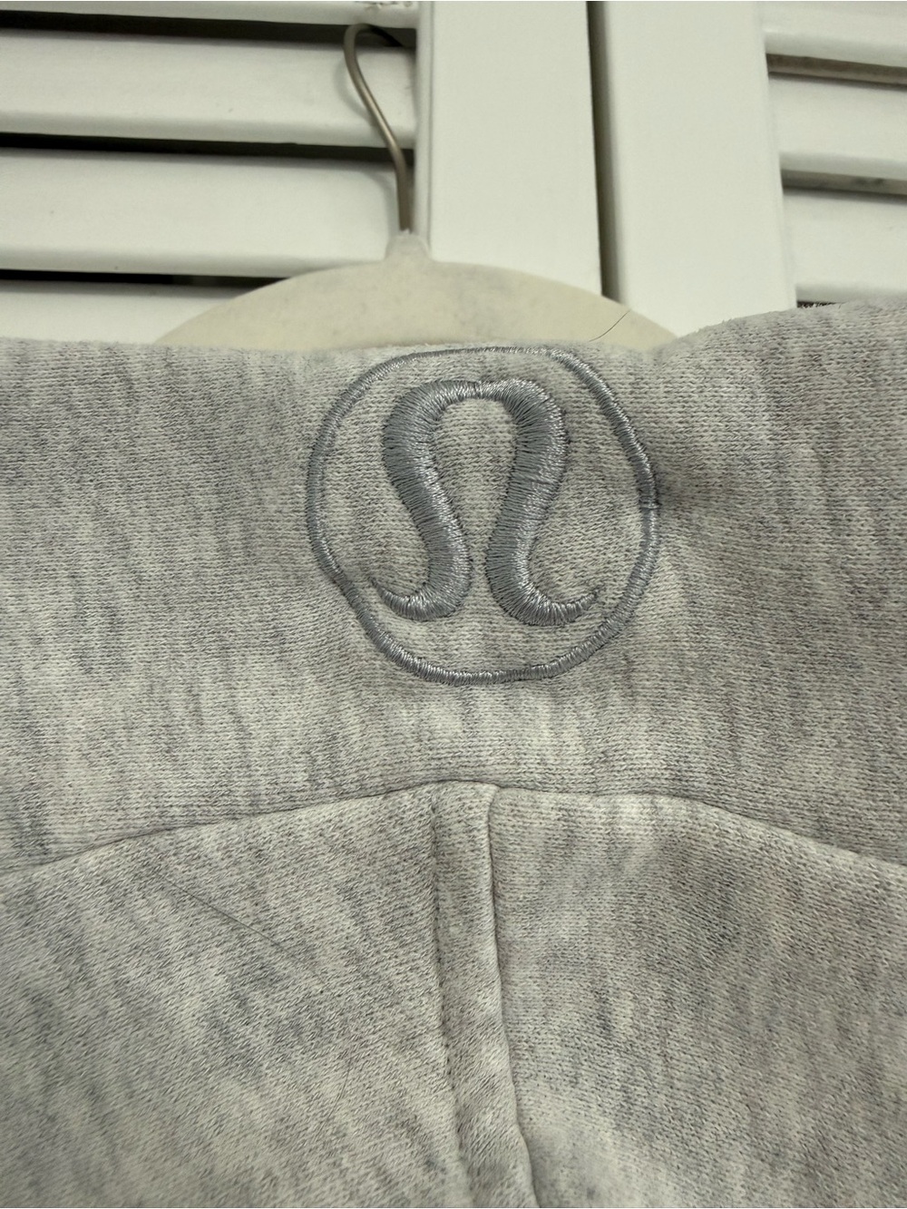 Lululemon Scuba Oversized Half-Zip Cropped Hoodie Heathered Light Grey M/L - Picture 8 of 8